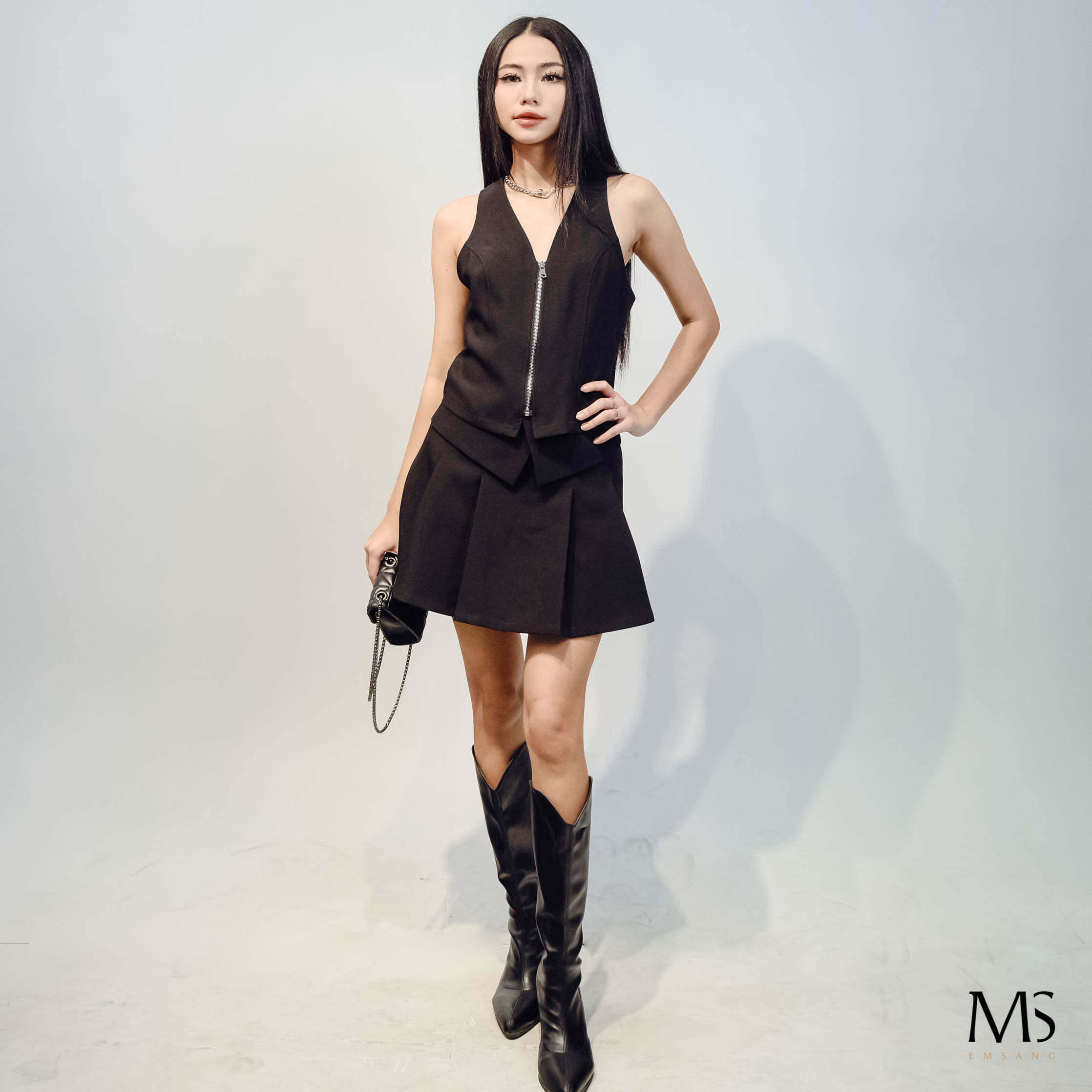 Váy Xếp Ly Ngắn 17011443